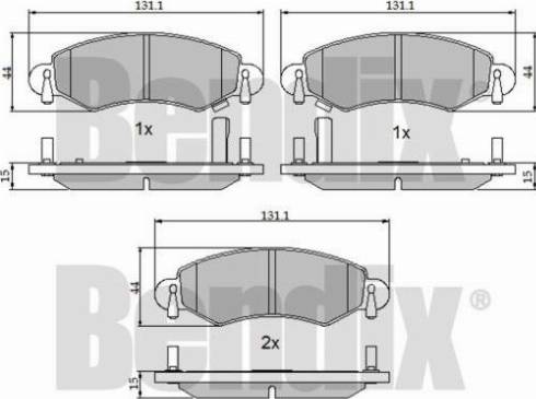 BENDIX 510367 - Brake Pad Set, disc brake autospares.lv