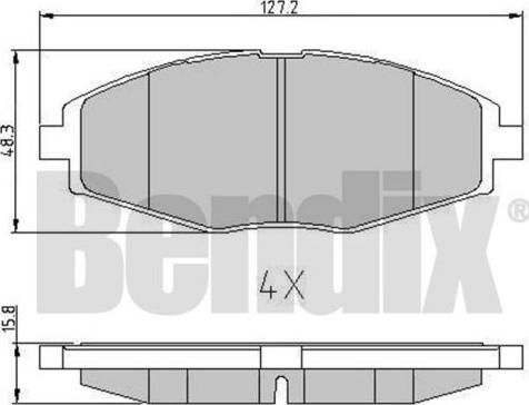 BENDIX 510305 - Brake Pad Set, disc brake autospares.lv