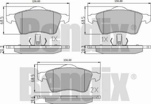 BENDIX 510318 - Brake Pad Set, disc brake autospares.lv