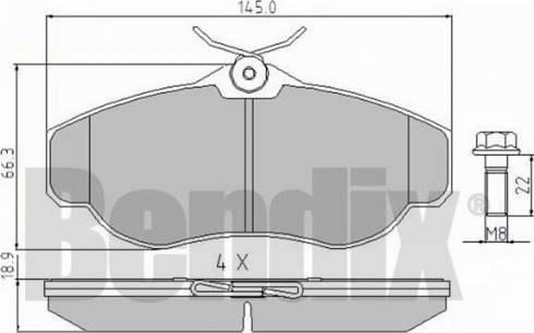 BENDIX 510313 - Brake Pad Set, disc brake autospares.lv