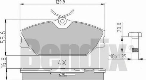 BENDIX 510389 - Brake Pad Set, disc brake autospares.lv