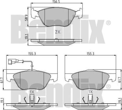 BENDIX 510388 - Brake Pad Set, disc brake autospares.lv