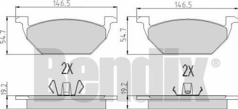 BENDIX 510382 - Brake Pad Set, disc brake autospares.lv