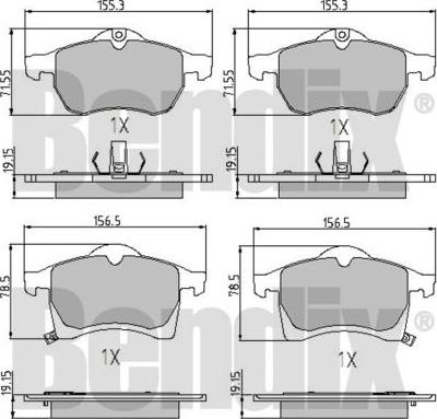 BENDIX 510336 - Brake Pad Set, disc brake autospares.lv