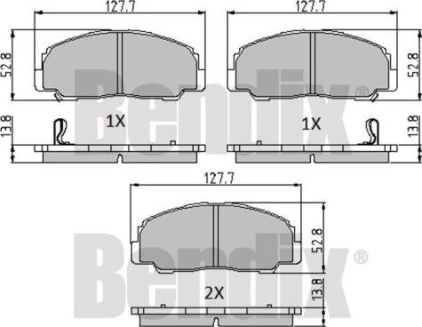 BENDIX 510330 - Brake Pad Set, disc brake autospares.lv