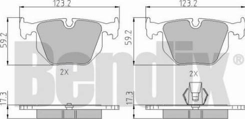 BENDIX 510329 - Brake Pad Set, disc brake autospares.lv