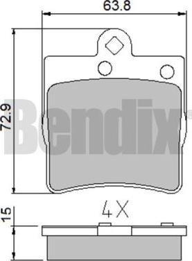 BENDIX 510325 - Brake Pad Set, disc brake autospares.lv