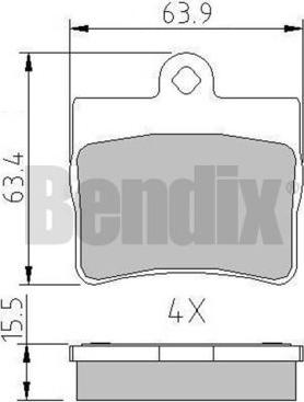 BENDIX 510326 - Brake Pad Set, disc brake autospares.lv