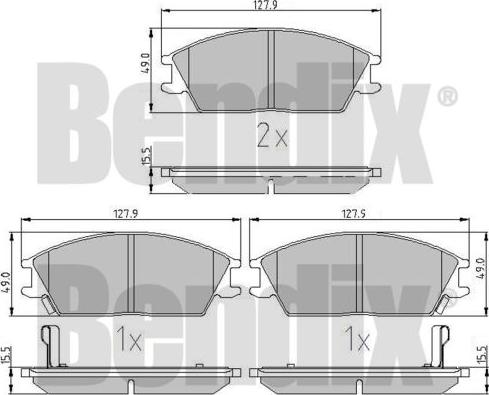 BENDIX 510320 - Brake Pad Set, disc brake autospares.lv