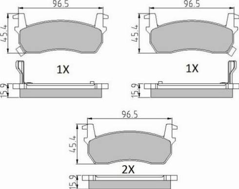 BENDIX 510328 - Brake Pad Set, disc brake autospares.lv