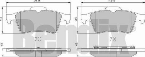 BENDIX 510379 - Brake Pad Set, disc brake autospares.lv