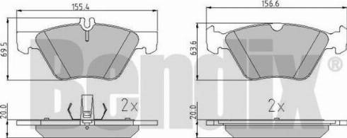 BENDIX 510299 - Brake Pad Set, disc brake autospares.lv