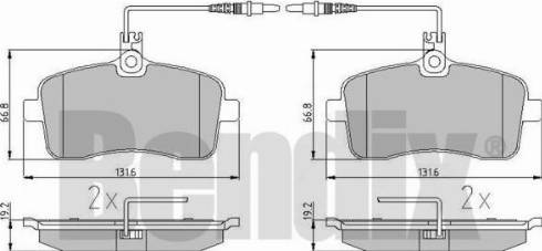 BENDIX 510249 - Brake Pad Set, disc brake autospares.lv