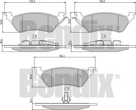BENDIX 510248 - Brake Pad Set, disc brake autospares.lv
