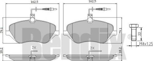 BENDIX 510250 - Brake Pad Set, disc brake autospares.lv