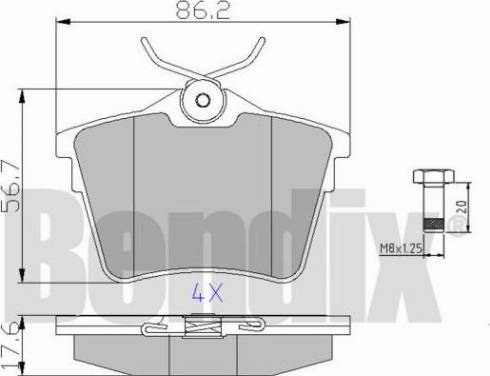 BENDIX 510251 - Brake Pad Set, disc brake autospares.lv