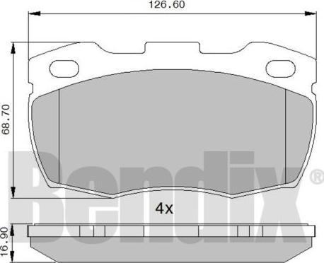 BENDIX 510260 - Brake Pad Set, disc brake autospares.lv