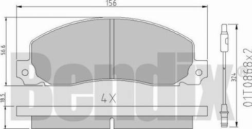 BENDIX 510203 - Brake Pad Set, disc brake autospares.lv