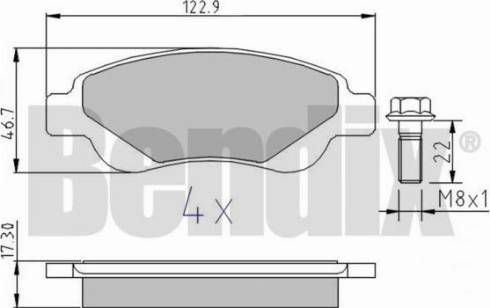 BENDIX 510215 - Brake Pad Set, disc brake autospares.lv