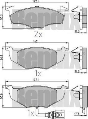 BENDIX 510216 - Brake Pad Set, disc brake autospares.lv