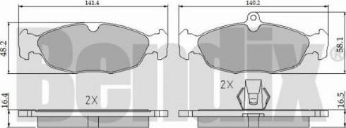 BENDIX 510218 - Brake Pad Set, disc brake autospares.lv