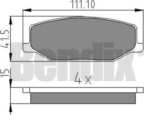 BENDIX 510286 - Brake Pad Set, disc brake autospares.lv