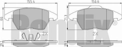 BENDIX 510238 - Brake Pad Set, disc brake autospares.lv