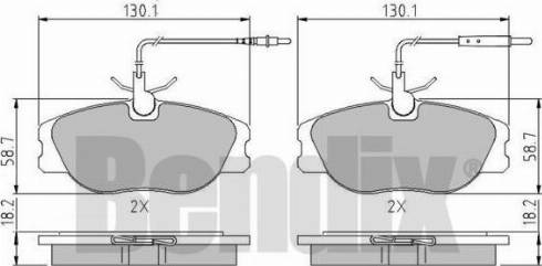 BENDIX 510274 - Brake Pad Set, disc brake autospares.lv