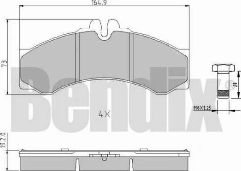 BENDIX 510271 - Brake Pad Set, disc brake autospares.lv