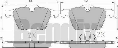 BENDIX 510799 - Brake Pad Set, disc brake autospares.lv
