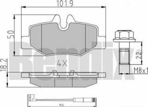 BENDIX 510742 - Brake Pad Set, disc brake autospares.lv