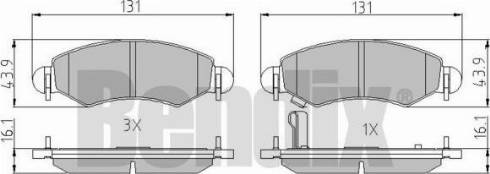 BENDIX 510750 - Brake Pad Set, disc brake autospares.lv