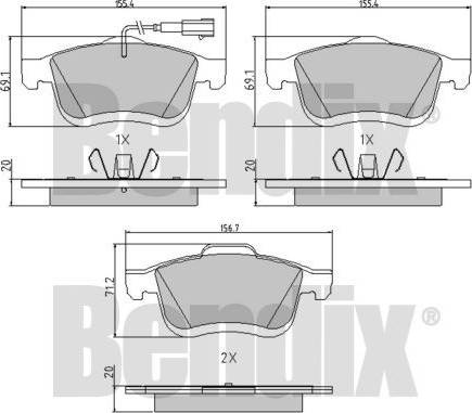 BENDIX 510751 - Brake Pad Set, disc brake autospares.lv