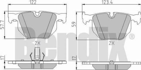 BENDIX 510752 - Brake Pad Set, disc brake autospares.lv