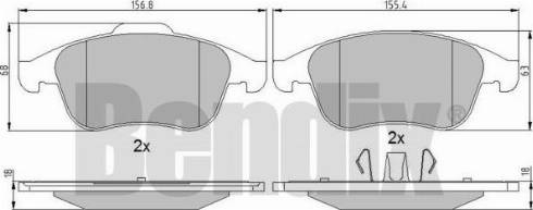 BENDIX 510765 - Brake Pad Set, disc brake autospares.lv