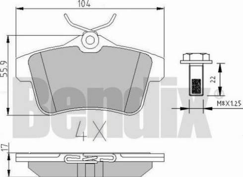 BENDIX 510766 - Brake Pad Set, disc brake autospares.lv