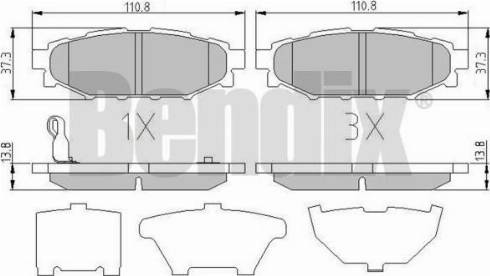 BENDIX 510709 - Brake Pad Set, disc brake autospares.lv