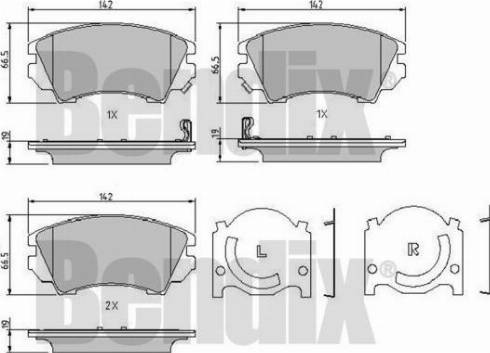 BENDIX 510704 - Brake Pad Set, disc brake autospares.lv