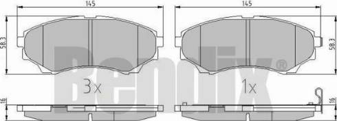 BENDIX 510702 - Brake Pad Set, disc brake autospares.lv