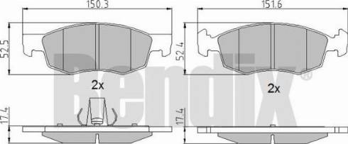 BENDIX 510718 - Brake Pad Set, disc brake autospares.lv