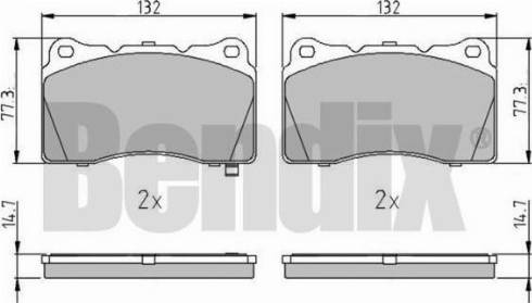 BENDIX 510786 - Brake Pad Set, disc brake autospares.lv