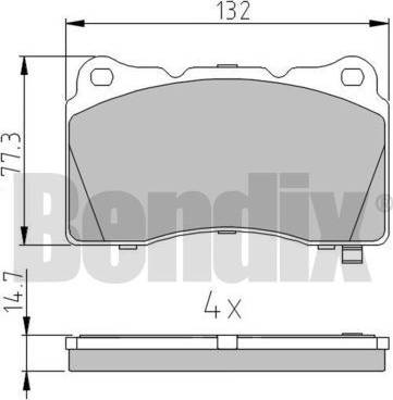 BENDIX 510783 - Brake Pad Set, disc brake autospares.lv