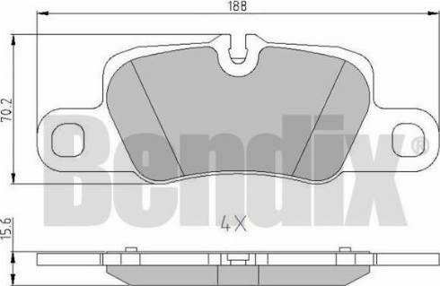 BENDIX 510737 - Brake Pad Set, disc brake autospares.lv