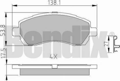 BENDIX 510777 - Brake Pad Set, disc brake autospares.lv