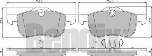 BENDIX 511044 - Brake Pad Set, disc brake autospares.lv