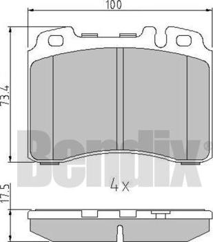 BENDIX 511042 - Brake Pad Set, disc brake autospares.lv