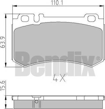 BENDIX 511047 - Brake Pad Set, disc brake autospares.lv