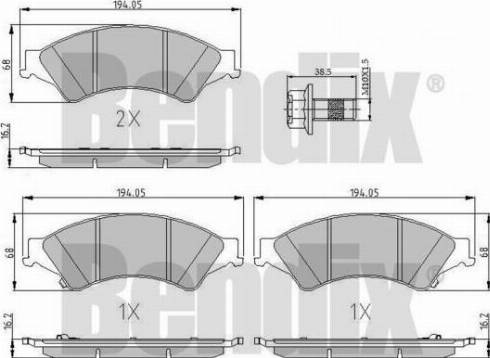 BENDIX 511068 - Brake Pad Set, disc brake autospares.lv