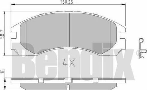 BENDIX 511005 - Brake Pad Set, disc brake autospares.lv