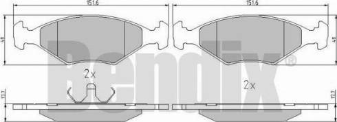 BENDIX 511000 - Brake Pad Set, disc brake autospares.lv